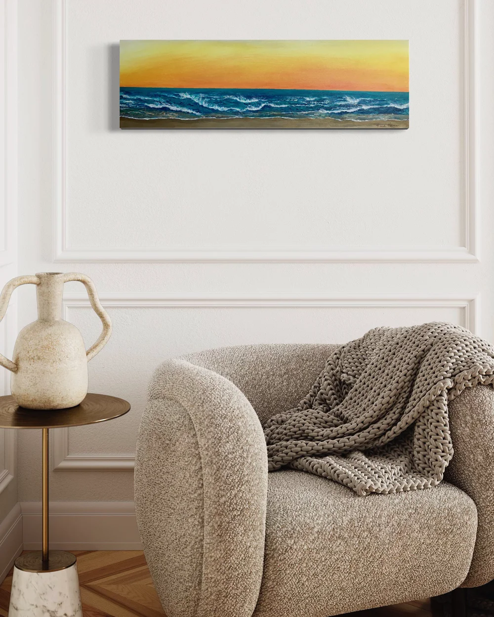 OCEAN BREEZE is an original, abstract painting, by Heidi Heiser